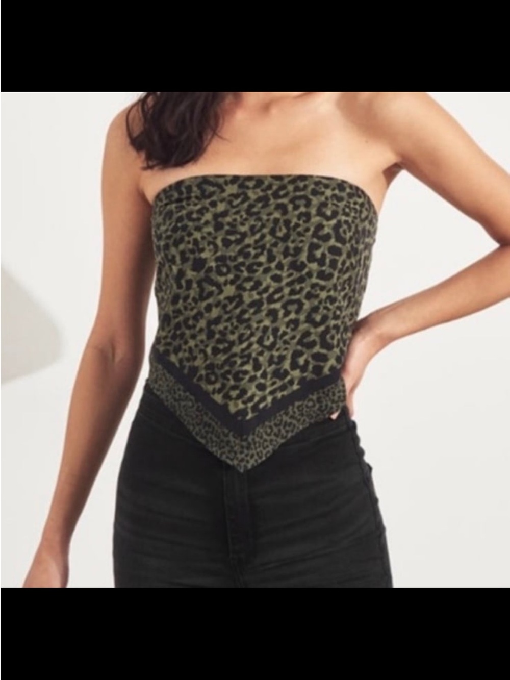 Hollister Leopard Tube Top
